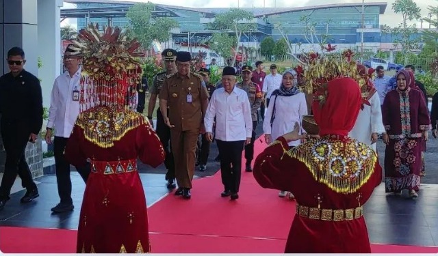 Ma’aruf Amin menyampaikan antusiasnya untuk meresmikan Pasar Toboali karena untuk kepentingan masyarakat